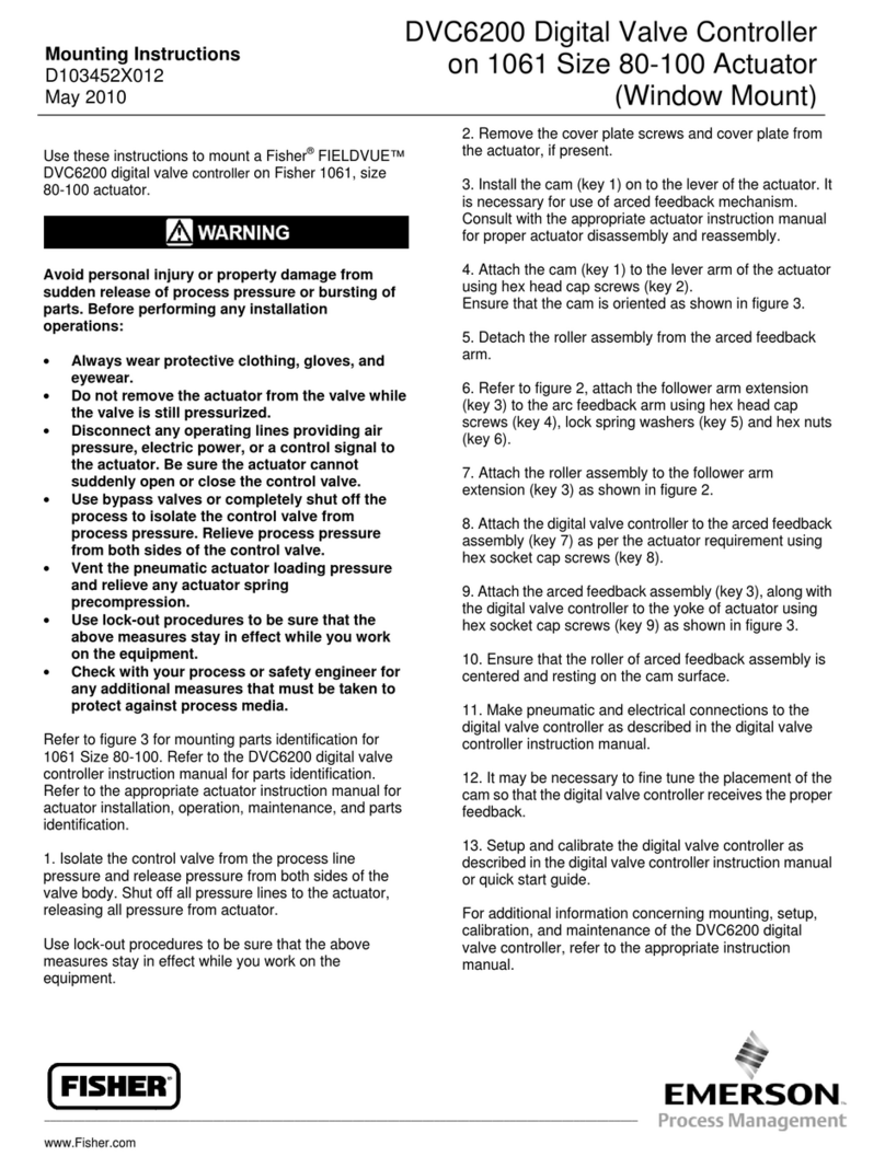 Fisher FIELDVUE DVC6200 Mounting instructions