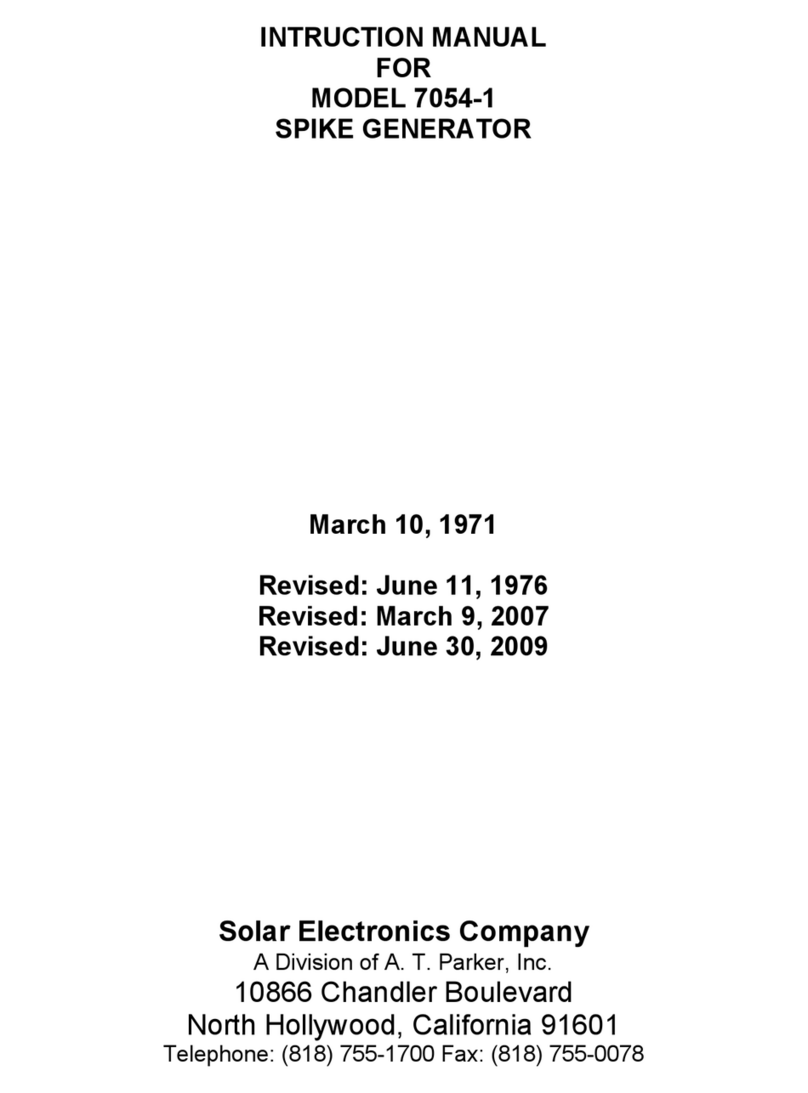 Solar Electronics 7054-1 instruction manual