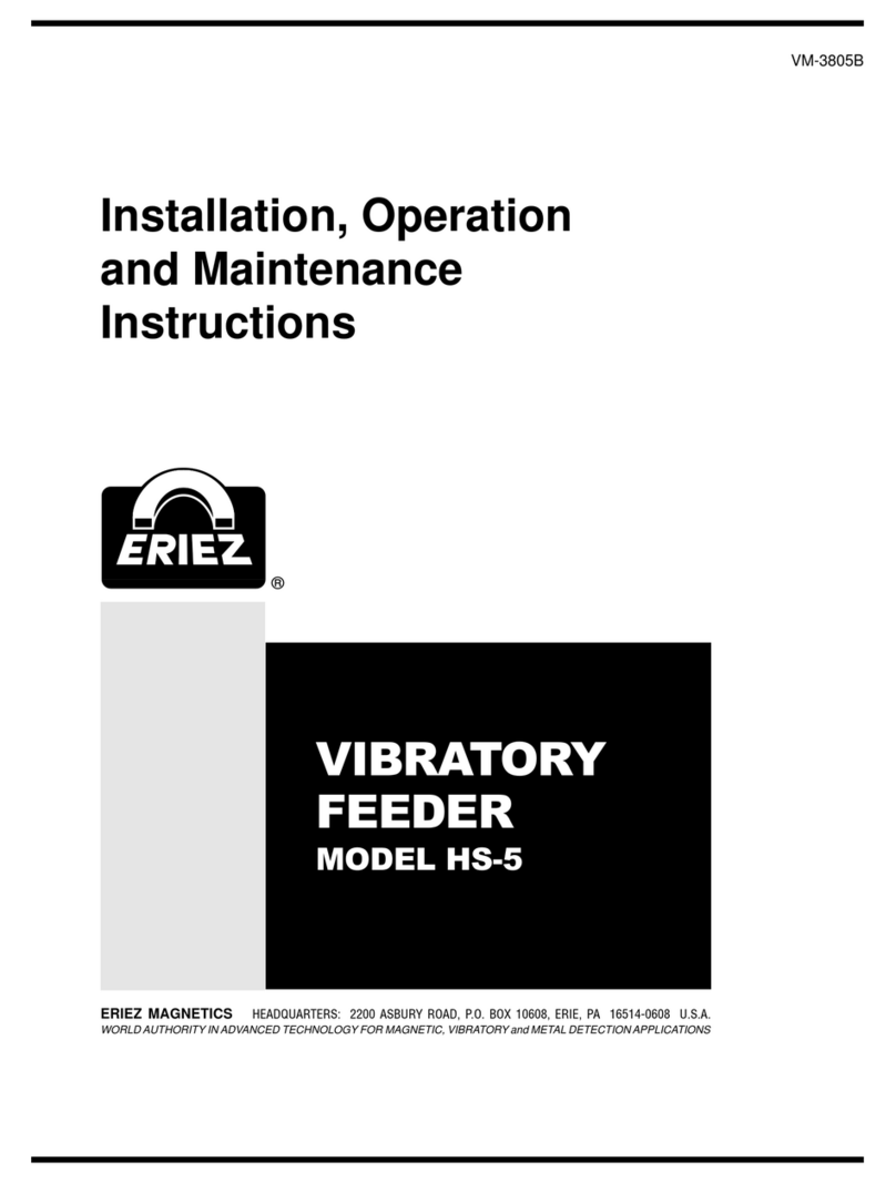 Eriez HS-5 Installation, operation and maintenance instructions