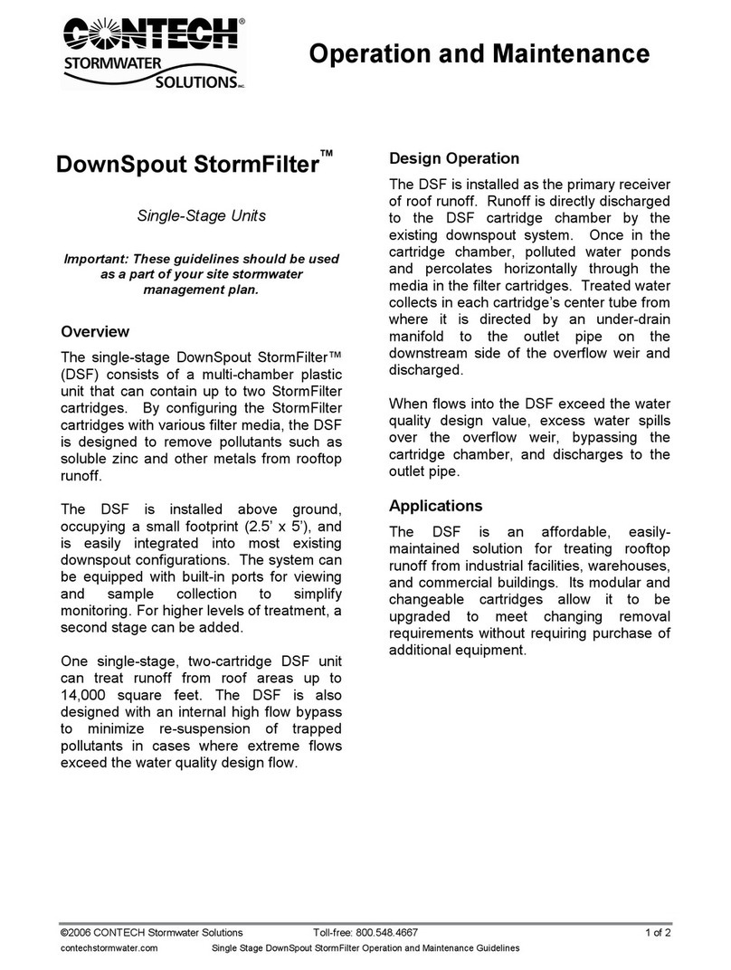 Contech DownSpout StormFilter Installation guide