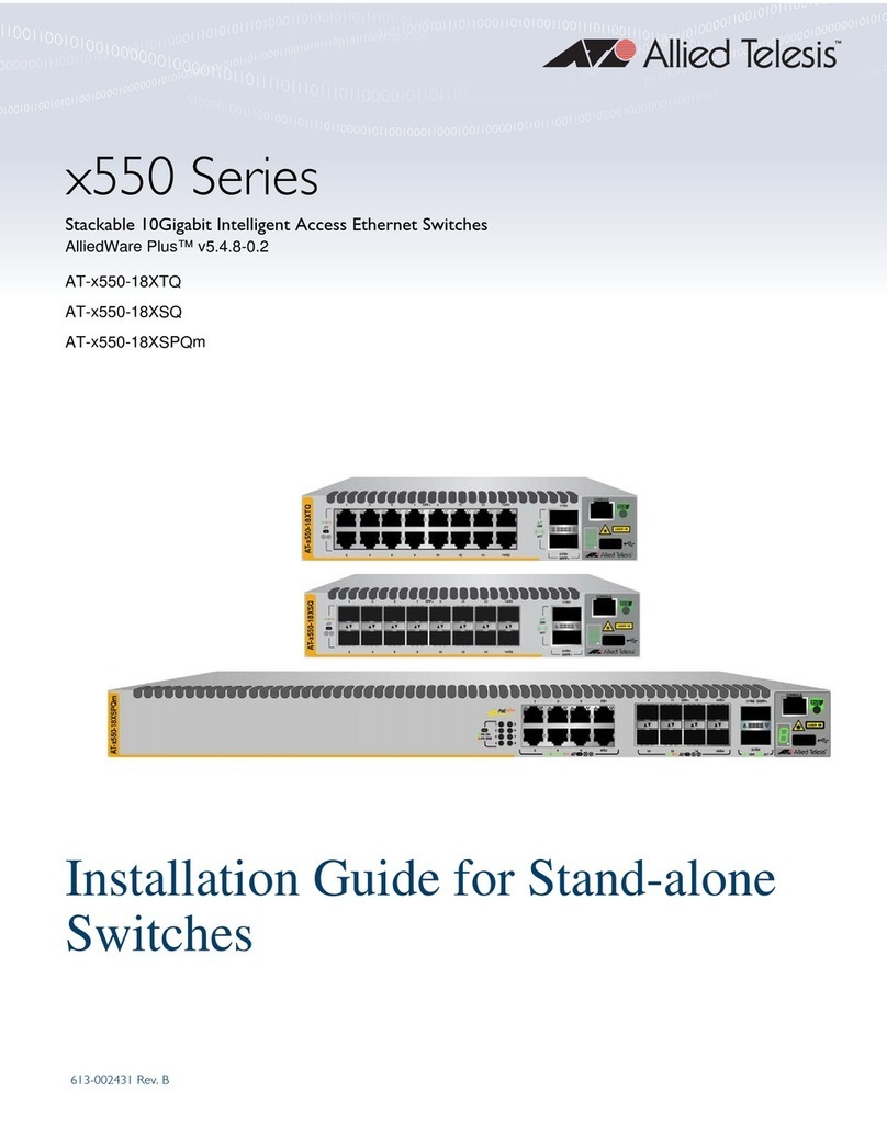 Allied Telesis x550 Series User manual Allied Telesis x550 Series User manual