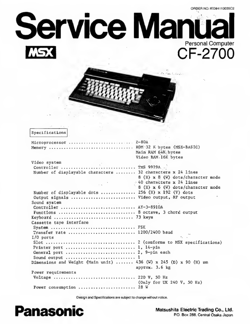 Panasonic CF-2700 User manual