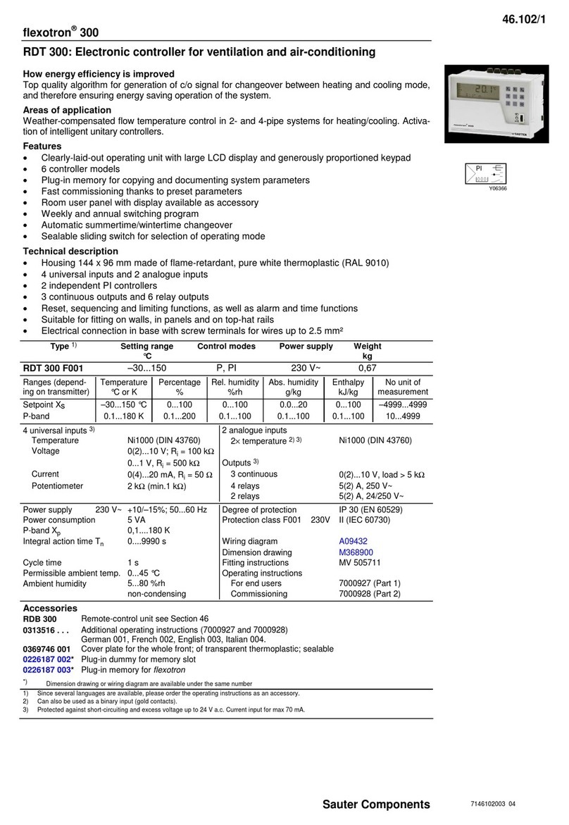 Sauter Components flexotron 300 manual