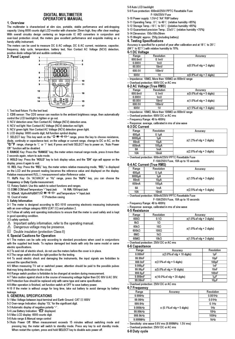 HoldPeak HP-37C Operator's manual