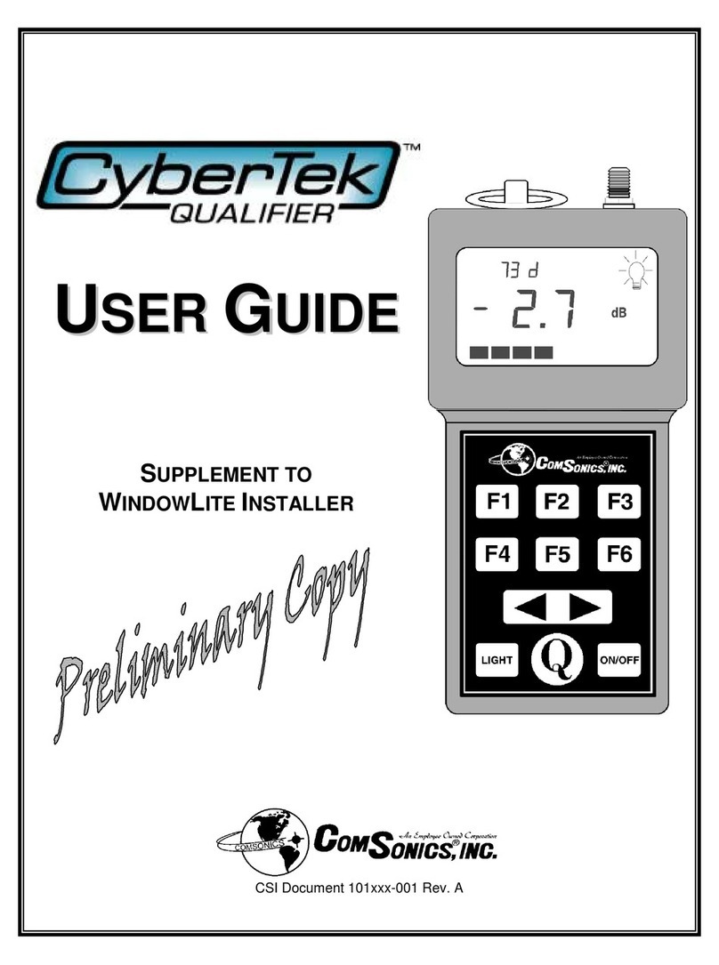 Consonics CyberTek Qualifier User manual