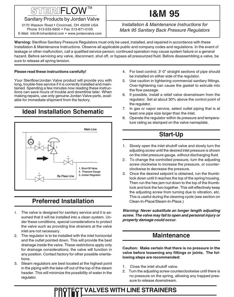 STERIFLOW Mark 95 Series Installation & maintenance instructions STERIFLOW Mark 95 Series Installation & maintenance instructions