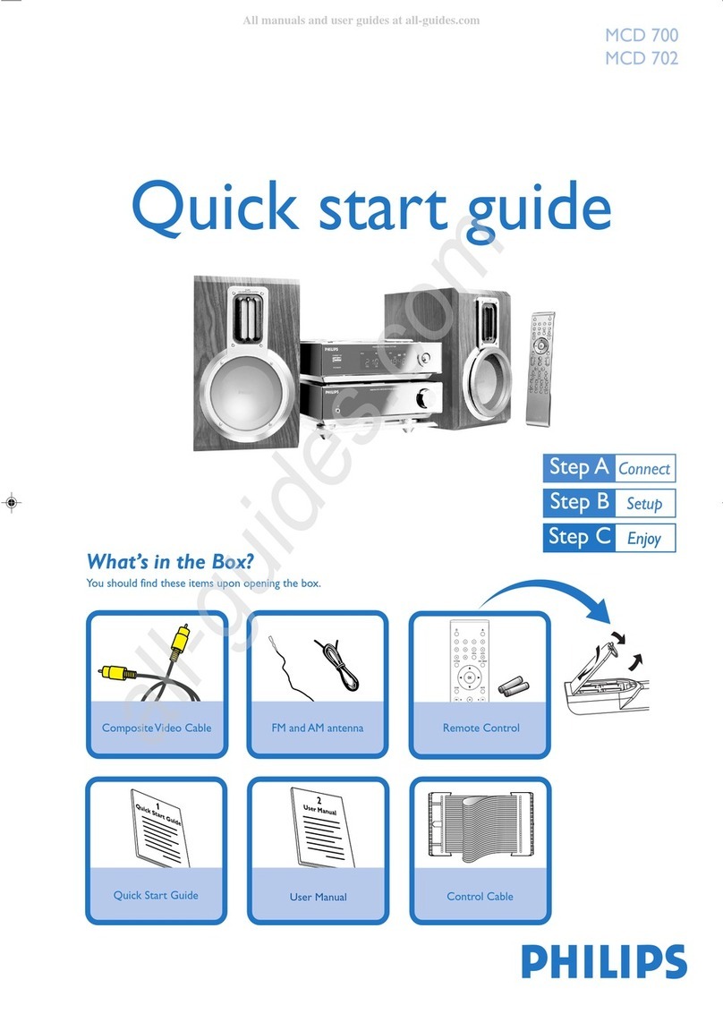Philips MCD 702 quick start guide