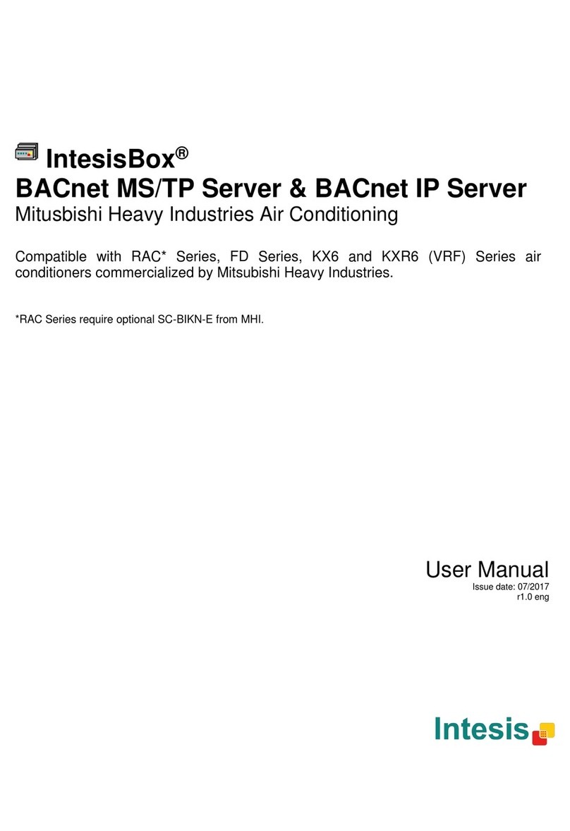 IntesisBox MH-RC-BAC-1 User manual IntesisBox MH-RC-BAC-1 User manual