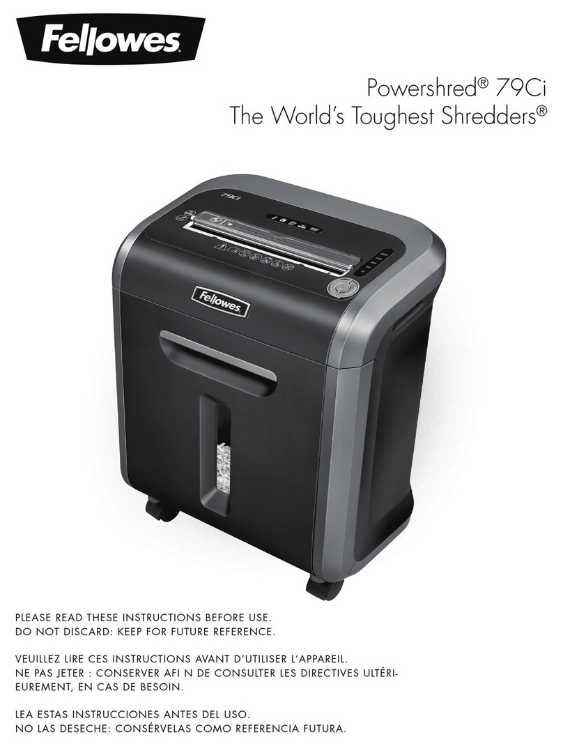 Fellowes POWERSHRED 79Ci Instructions for use