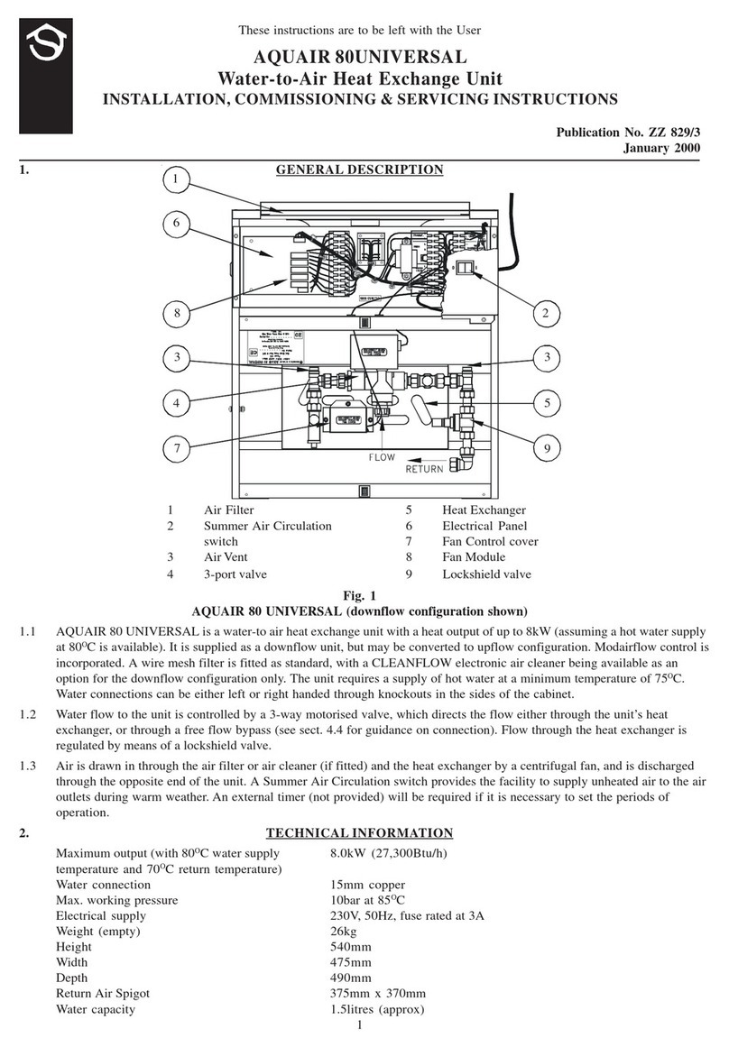 Johnson & Starley AQUAIR 80 UNIVERSAL Installation, commissioning & servicing instructions