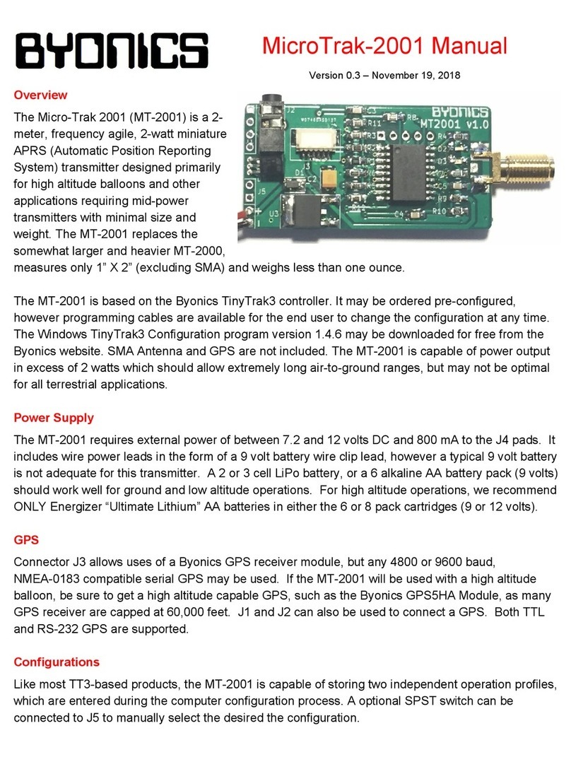 BYONICS Microtrak-2001 manual