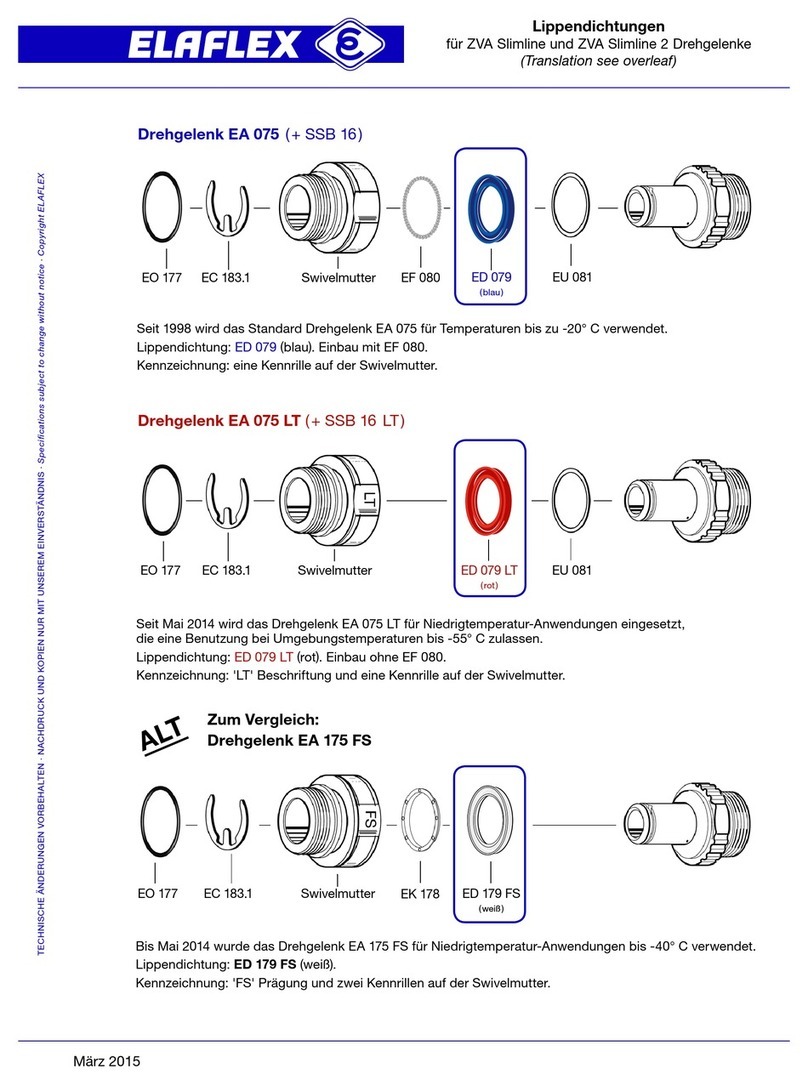 Elaflex Swivel EA 075 Assembling manual