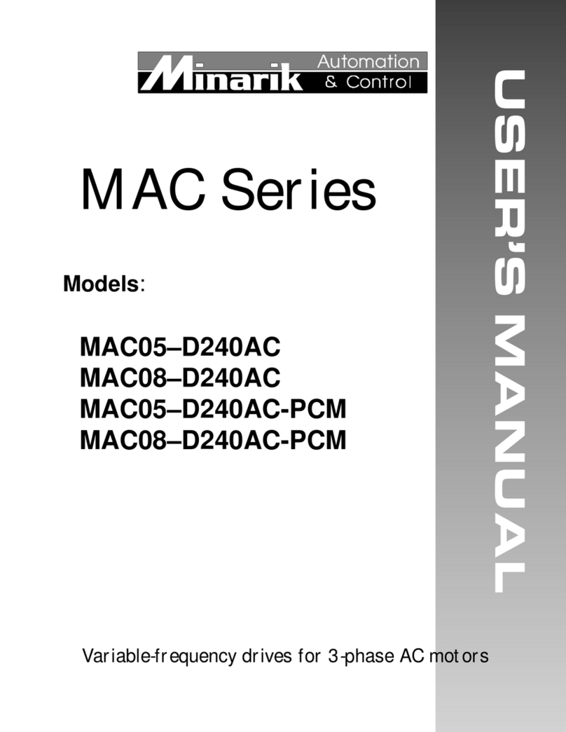 Minarik MAC Series User manual