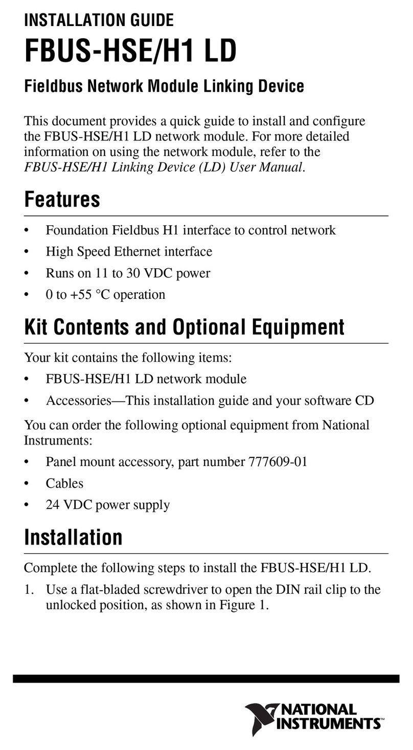 National Instruments FBUS-HSE/H1 LD User manual National Instruments FBUS-HSE/H1 LD User manual