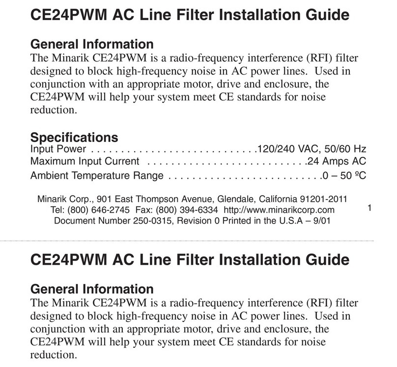 Minarik CE24PWM installation guide Minarik CE24PWM installation guide