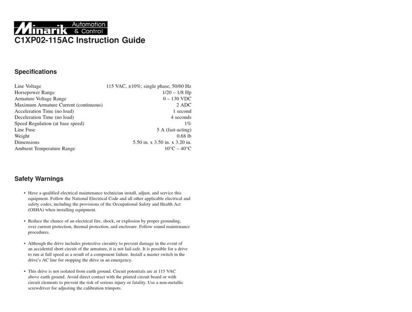Minarik C1XP02-115AC Instruction guide