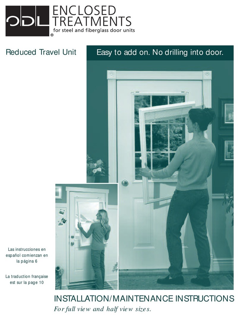 ODL Reduced Travel Unit Installation & maintenance instructions