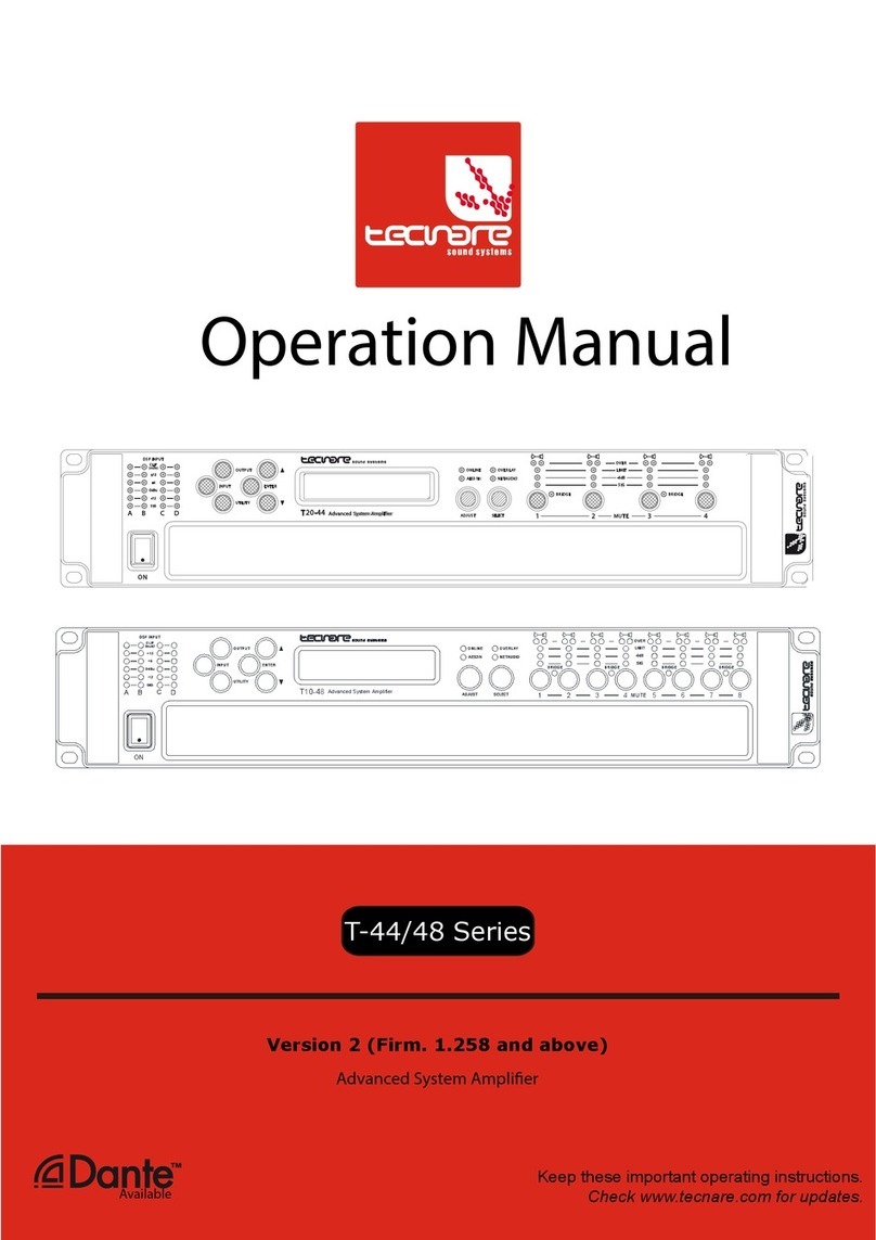 Tecnare Sound Systems T-48 Series operating manual