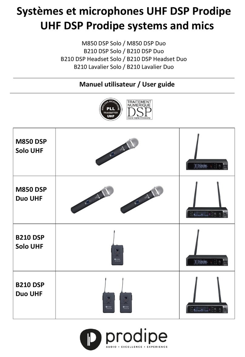 Prodipe M850 DSP Solo user guide