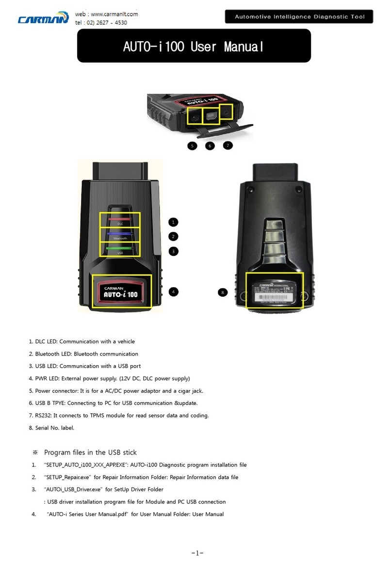 Carman AUTO-i 100 user manual