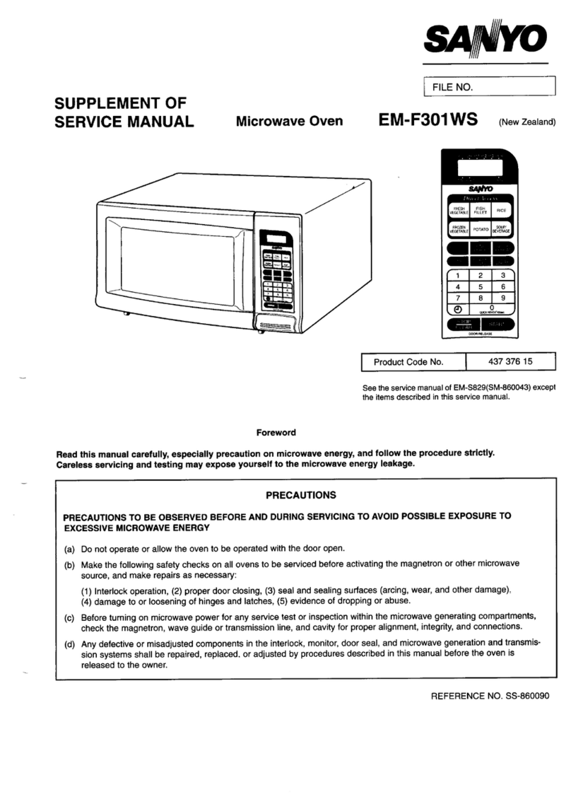 Sanyo EM-F301WS Supplement of service manual