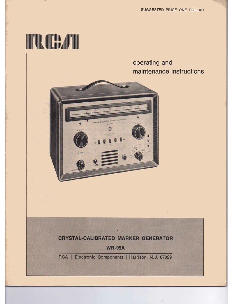 RCA WR-99A Operating and maintenance instructions