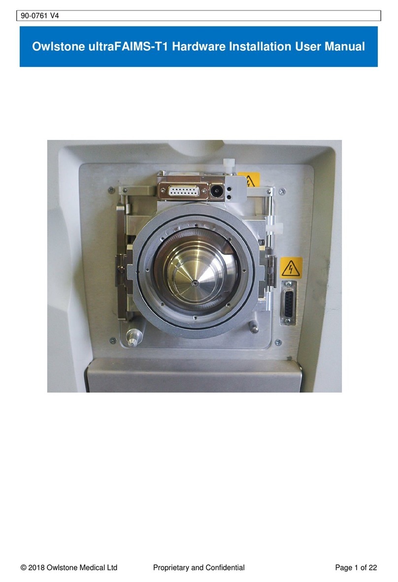 Owlstone Medical ultraFAIMS-T1 Hardware Installation User Manual