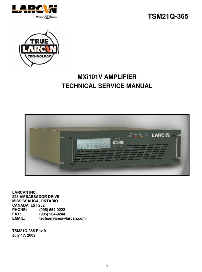 Larcan MXi101V Technical & service manual