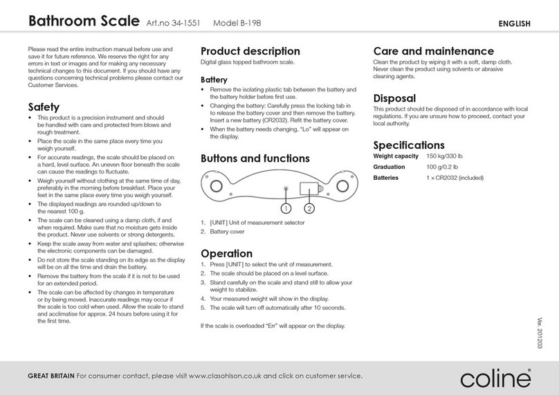 Clas Ohlson Coline B-198 manual