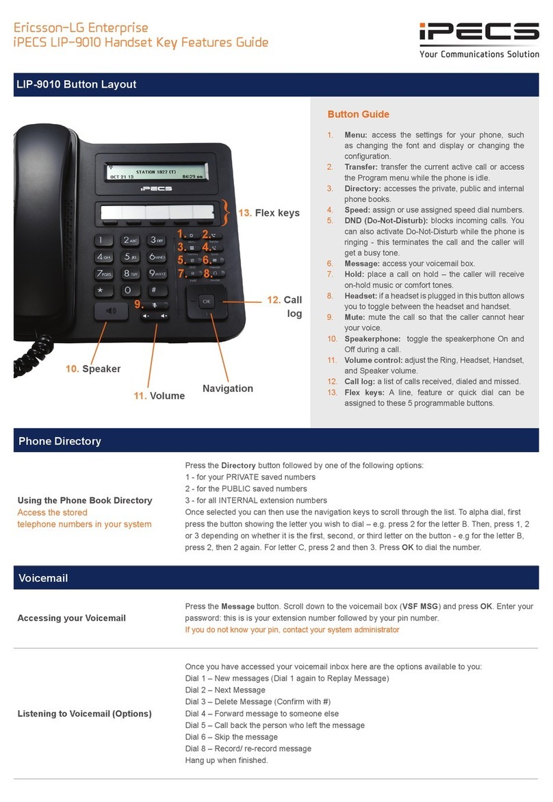 iPECS LIP-9010 Specification sheet