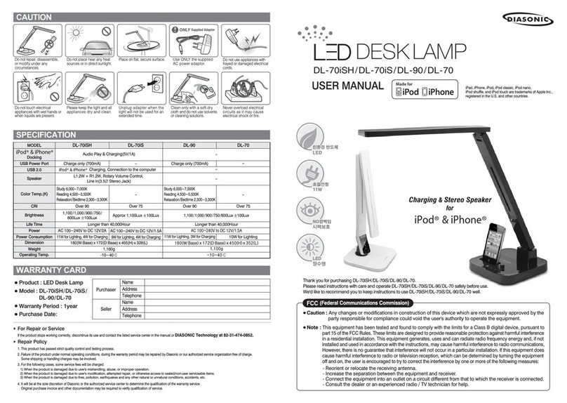 Diasonic DL-70iSH user manual