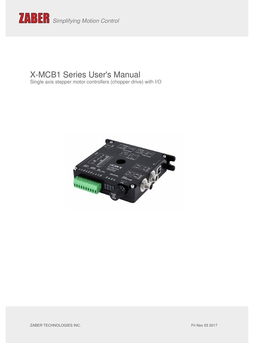 Zaber Technologies Inc. X-MCB1 Series user manual