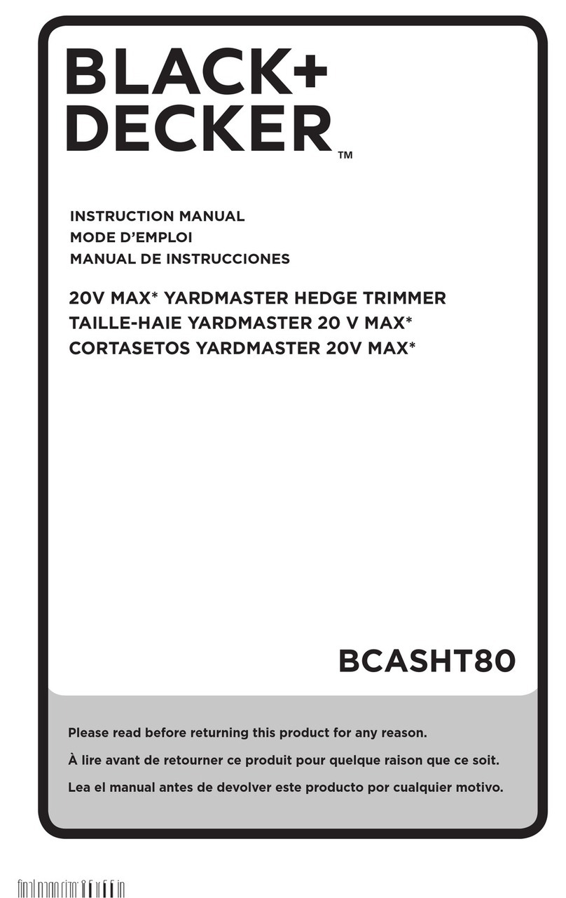 BLACK DECKER YARDMASTER BCASHT80 instruction manual