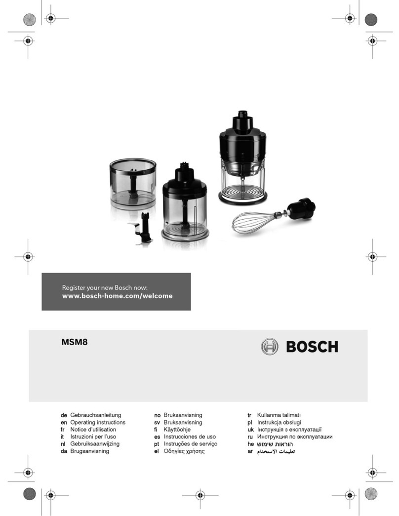 Bosch MSM8 Series User manual