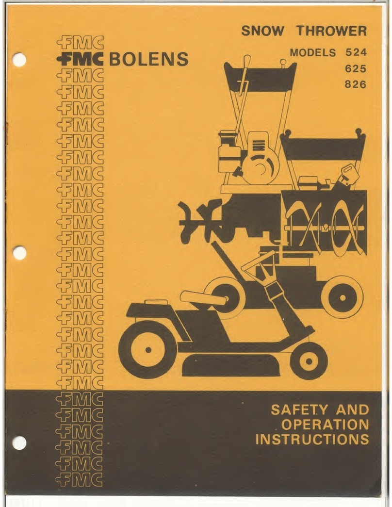FMC Bolens 625 Safety and operation instructions