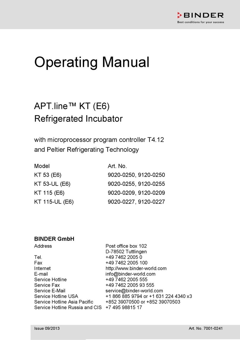 Binder APT.line KT 53 operating manual