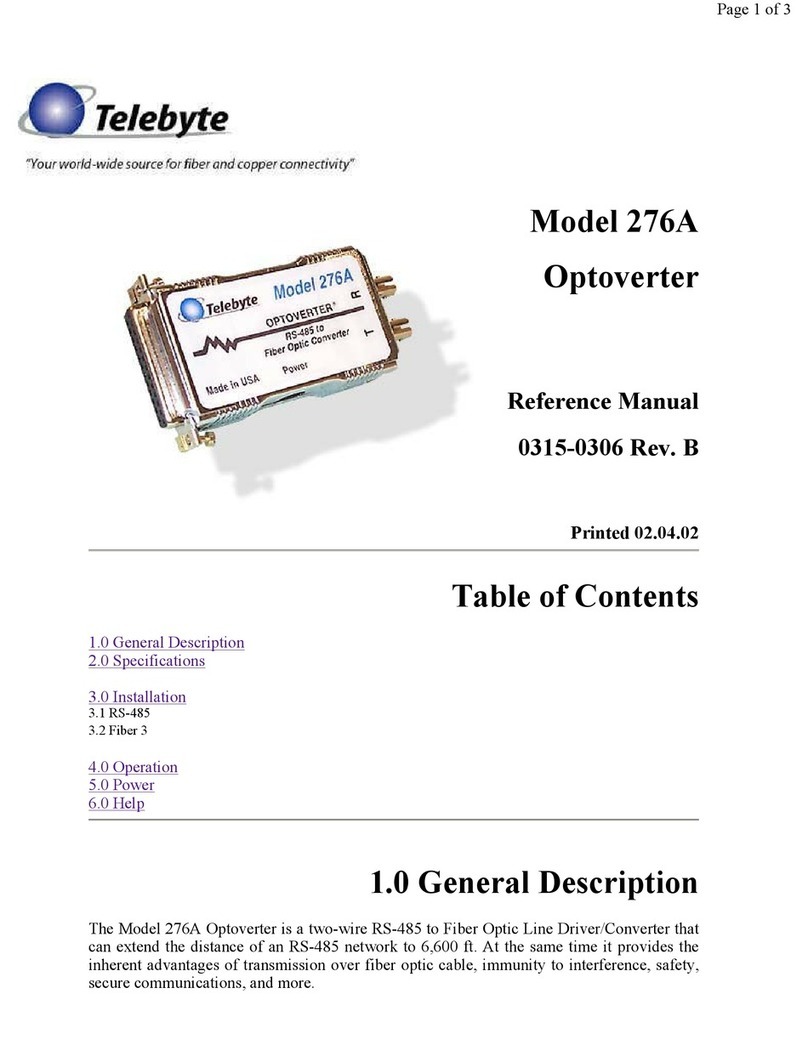 Telebyte Optoverter 276A Reference manual