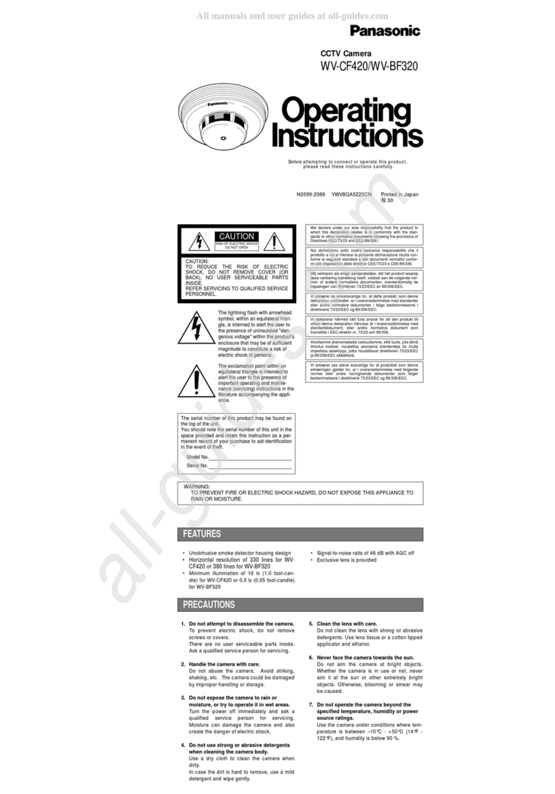 Panasonic WVCF420 - CCTV User manual