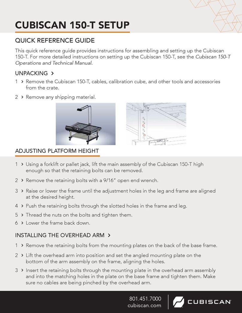 CubiScan 150-T User manual