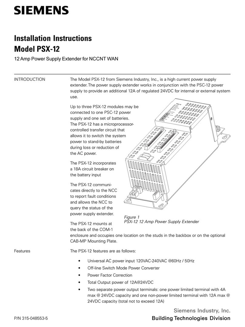 Siemens PSX-12 User manual
