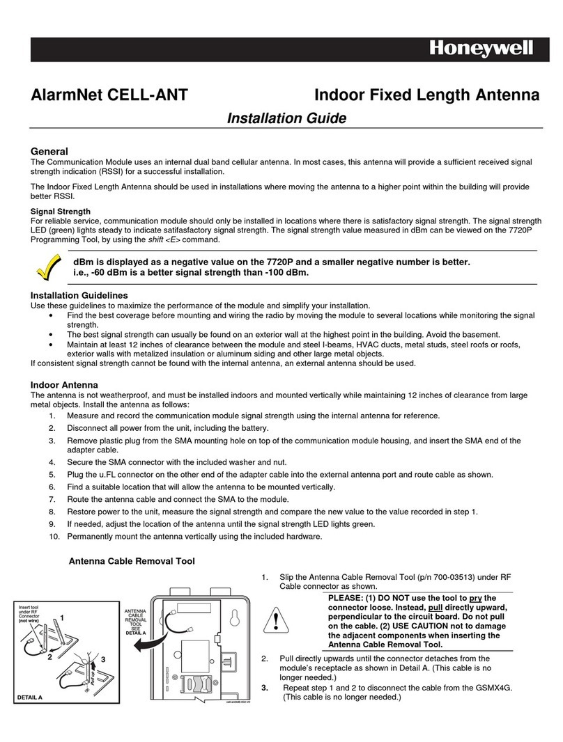 Honeywell AlarmNet Cell-ANT User manual