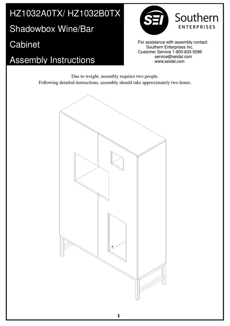 Southern Enterprises HZ1032A0TX Assembly instructions Southern Enterprises HZ1032A0TX Assembly instructions