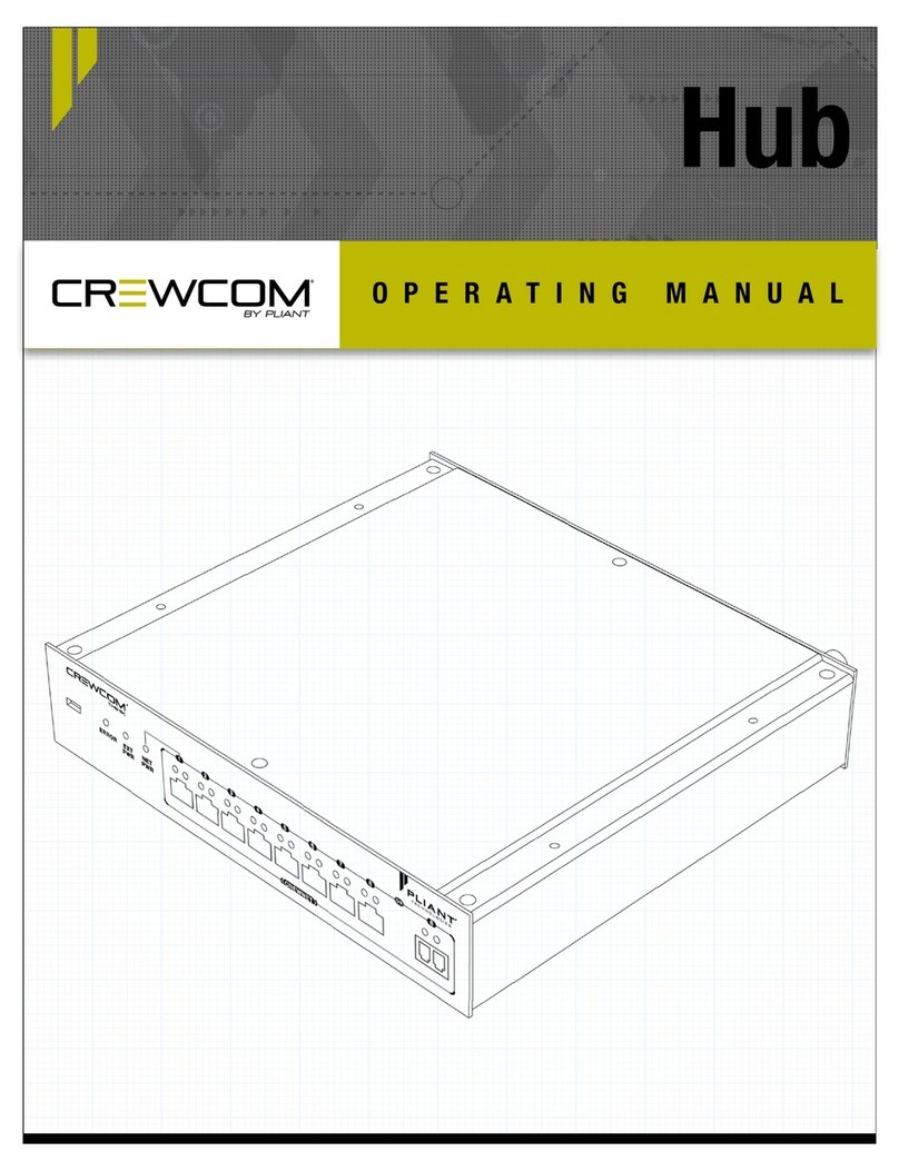 Pliant CrewCom CHB-8C-02 operating manual