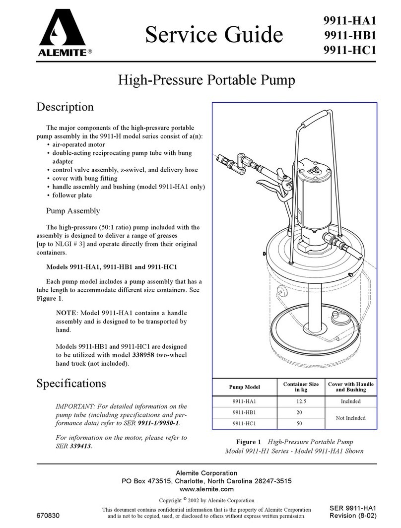 Alemite 9911-HA1 Service guide