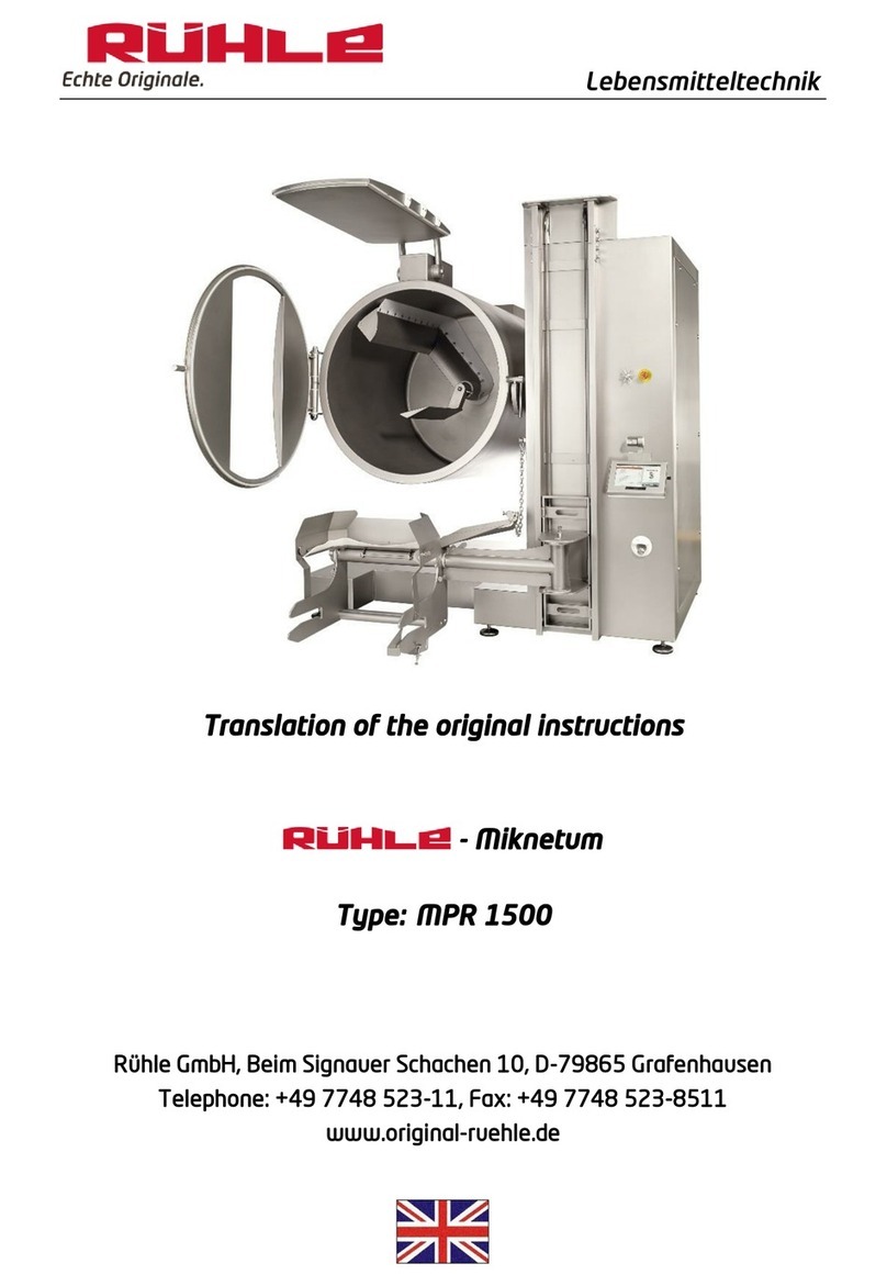 Ruhle MPR 1500 User manual