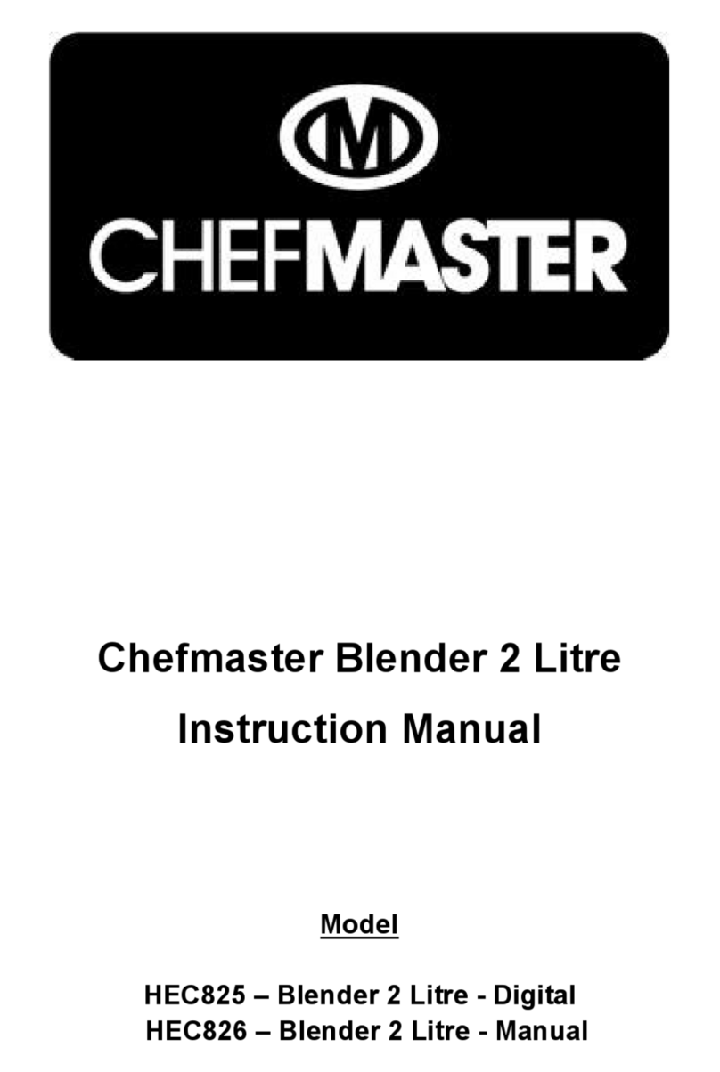 Chef-Master HEC825 instruction manual