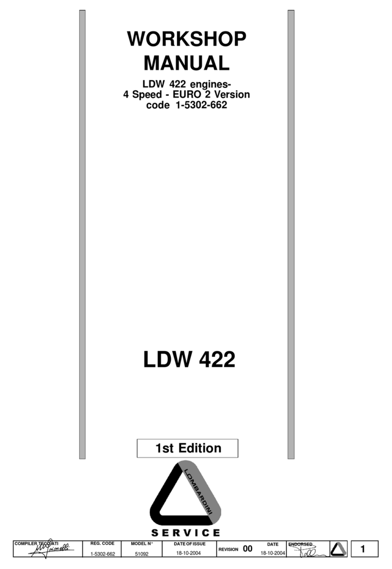 Lombardini LDW 422 SERIES Workshop manual