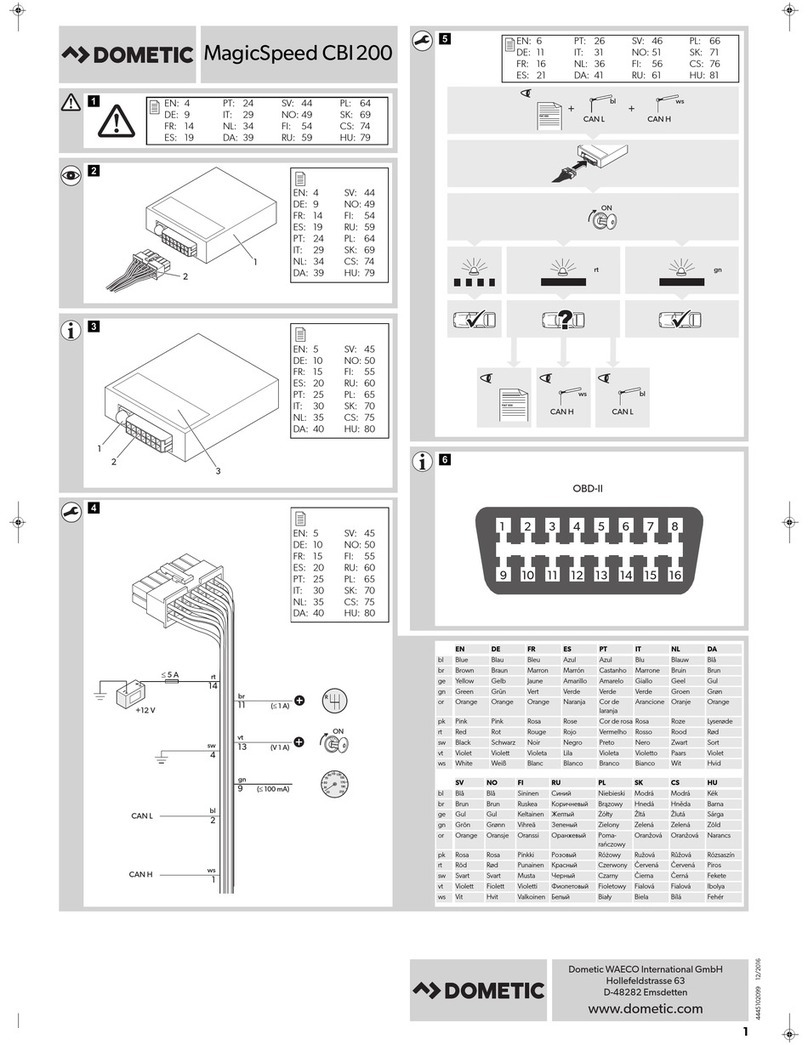 Dometic MagicSpeed CBI200 Installation and operating manual Dometic MagicSpeed CBI200 Installation and operating manual