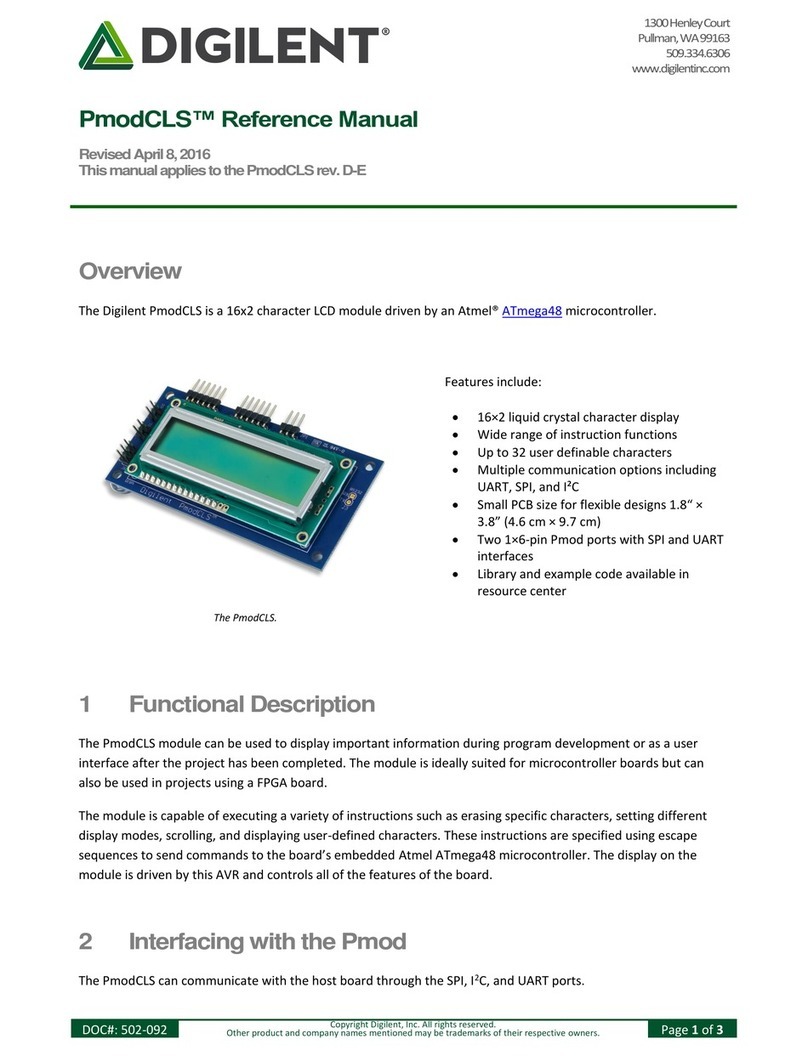 Digilent PmodCLS User manual