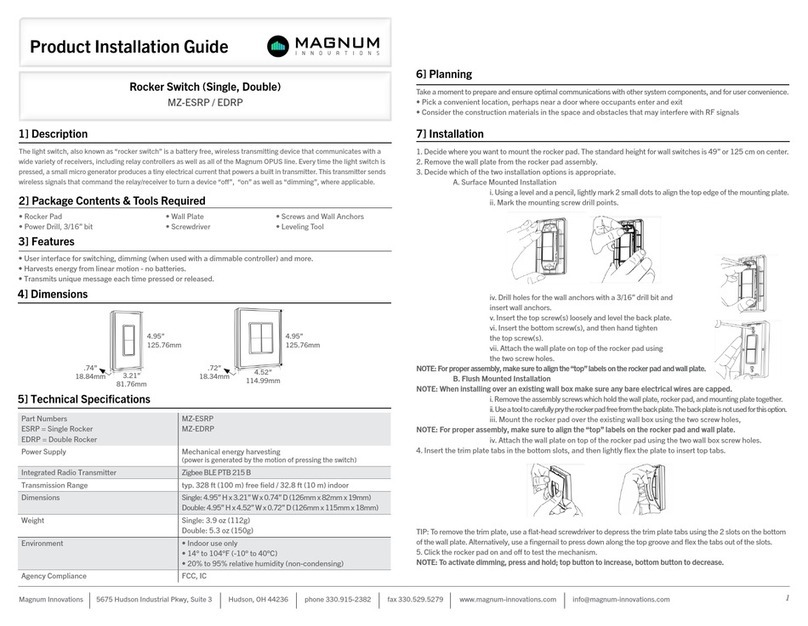 Magnum MZ-ESRP Operating and maintenance instructions